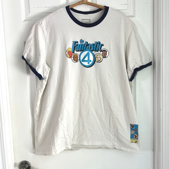 SPIRIT JERSEY Other - Spirit Jersey Fantastic 4‎ T-Shirt 3XL Mens Marvel Comic Ringer White Superhero